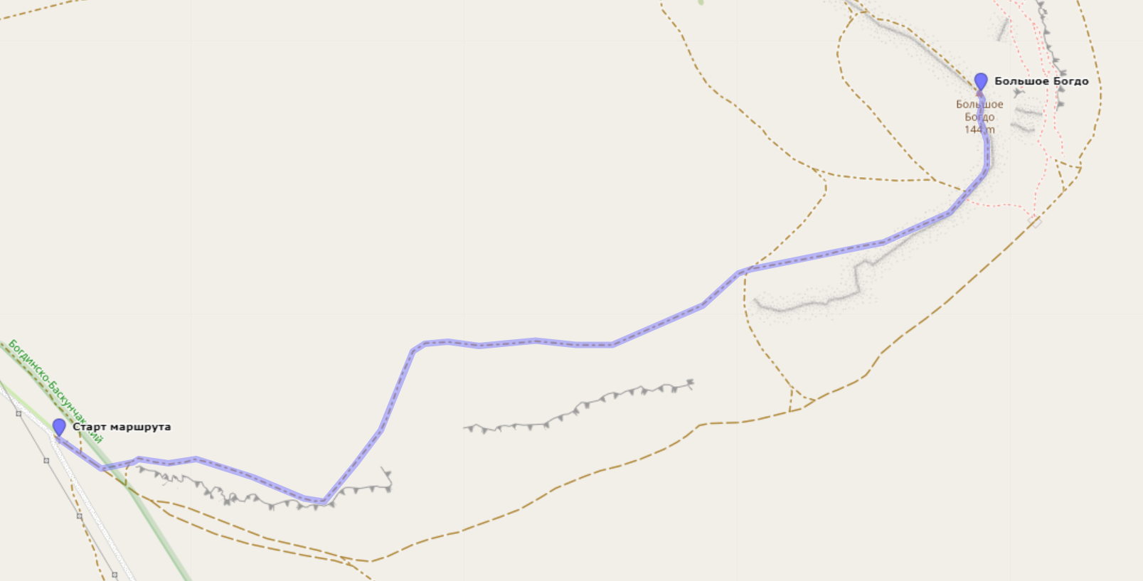 Карта маршрута (пешая часть)