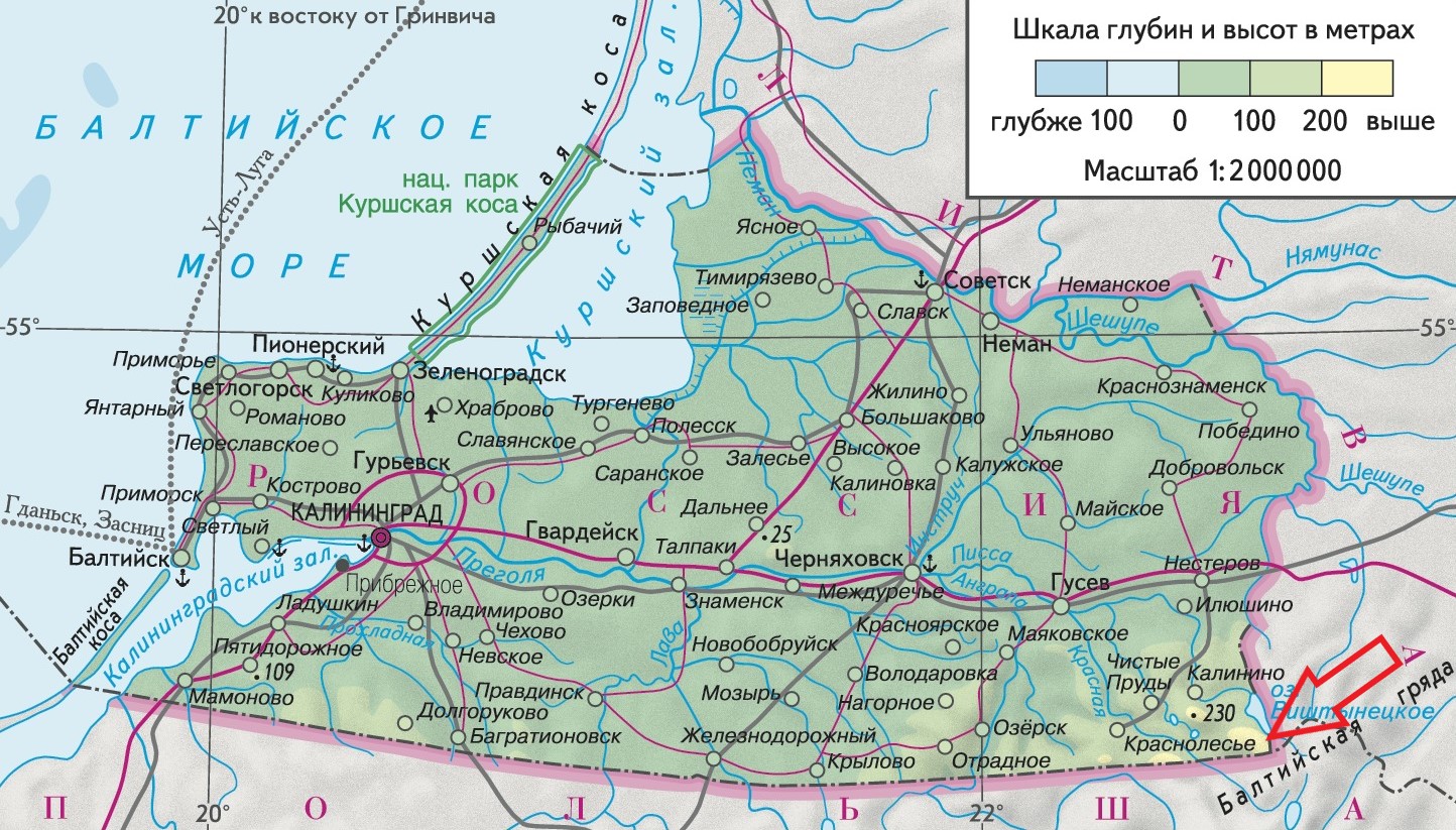 Карта Калининградской области