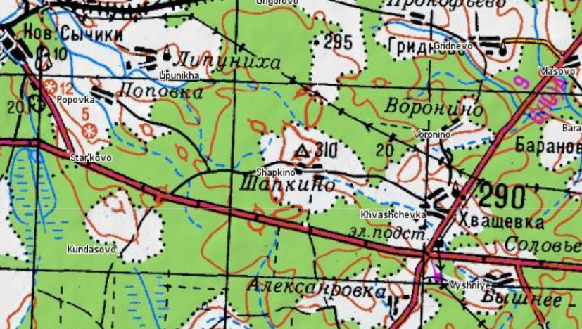 Местонахождение высшей точки Московской области