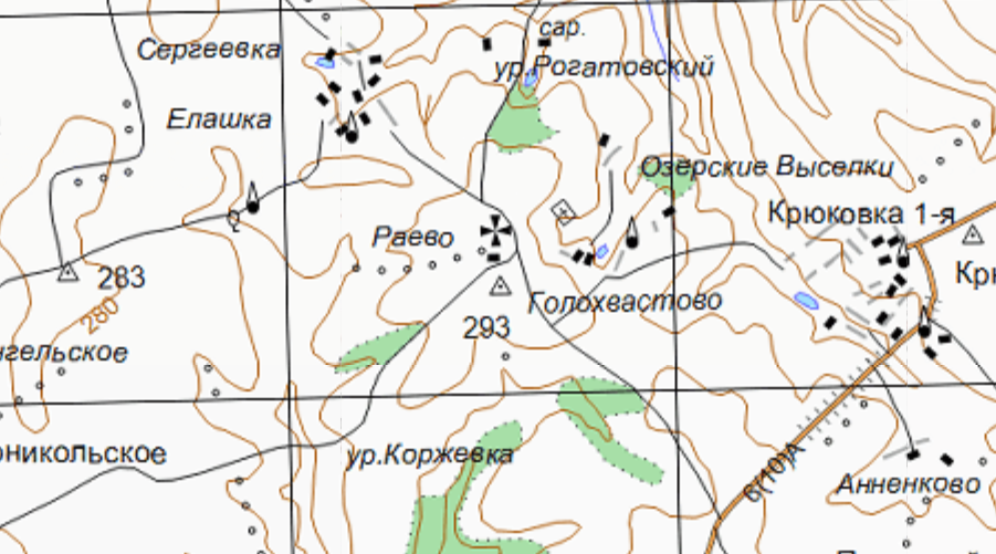 Местонахождение высшей точки Тульской области